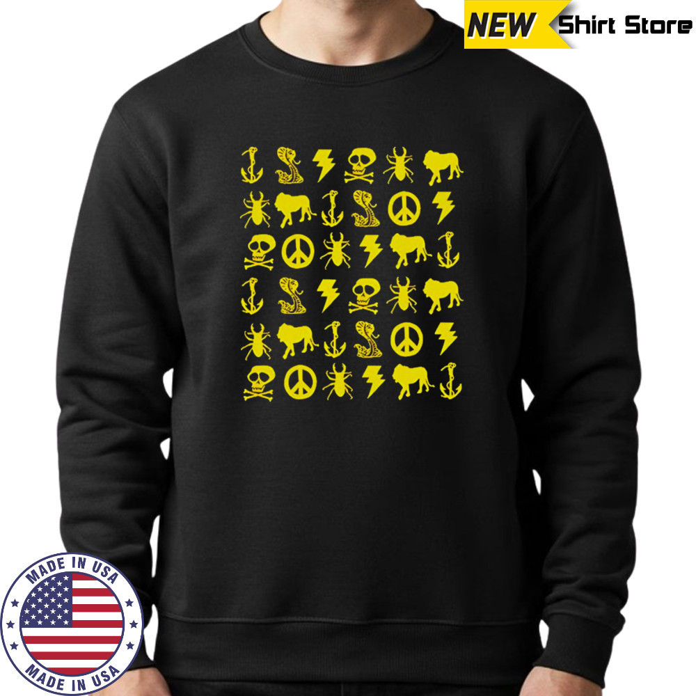 Golden Funny Symbol Skull Snake shirt Sweatshirt