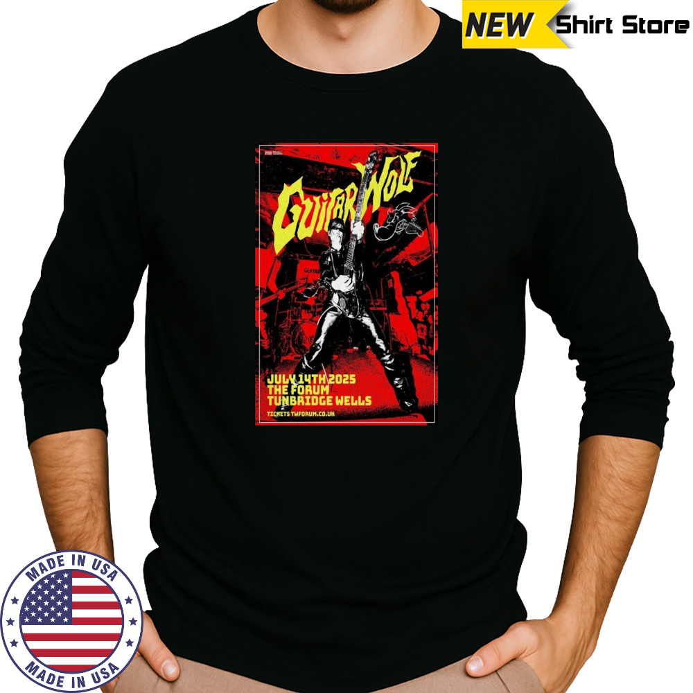 Guitar Wolf Poster 2025 Tunbridge Wells T-Shirt Long Sleeved