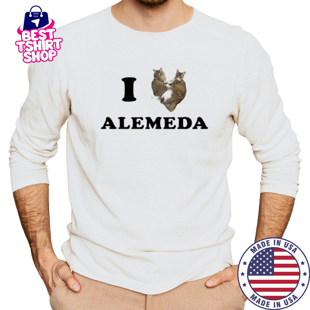 I Love Alameda Cats T-Shirt Long Sleeved