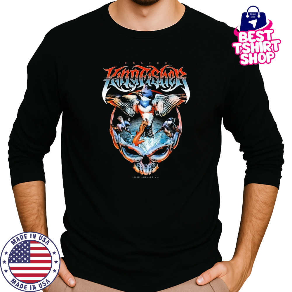 Kingfisher Belted Bird Collective T-shirt Long Sleeved