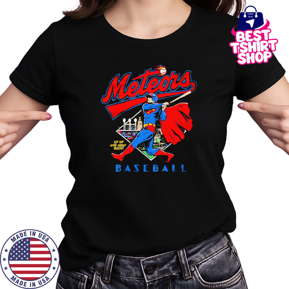 Meteors up up and away back baseball shirt Women's T-shirt