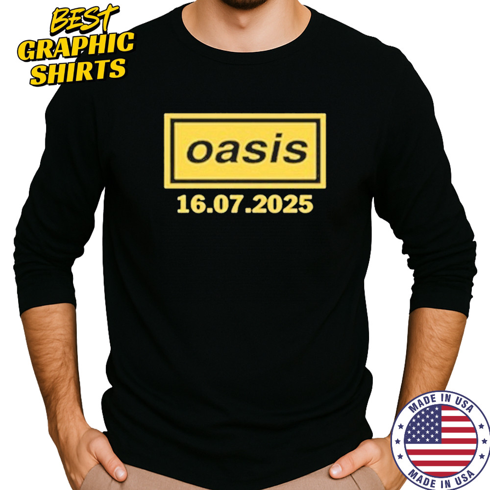 Oasis July 16 2025 Tour Manchester Heaton Park T-Shirt Long Sleeved