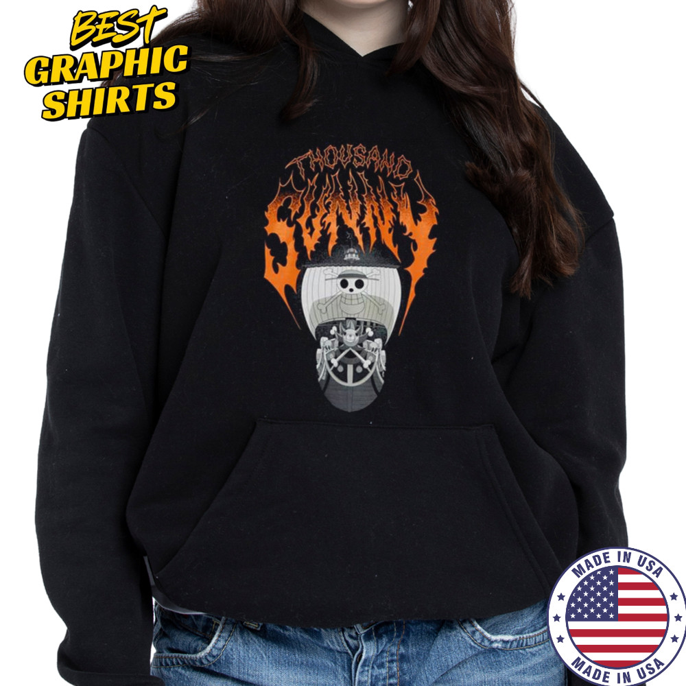 One Piece Thousand Sunny Metal T-Shirt Hoodie