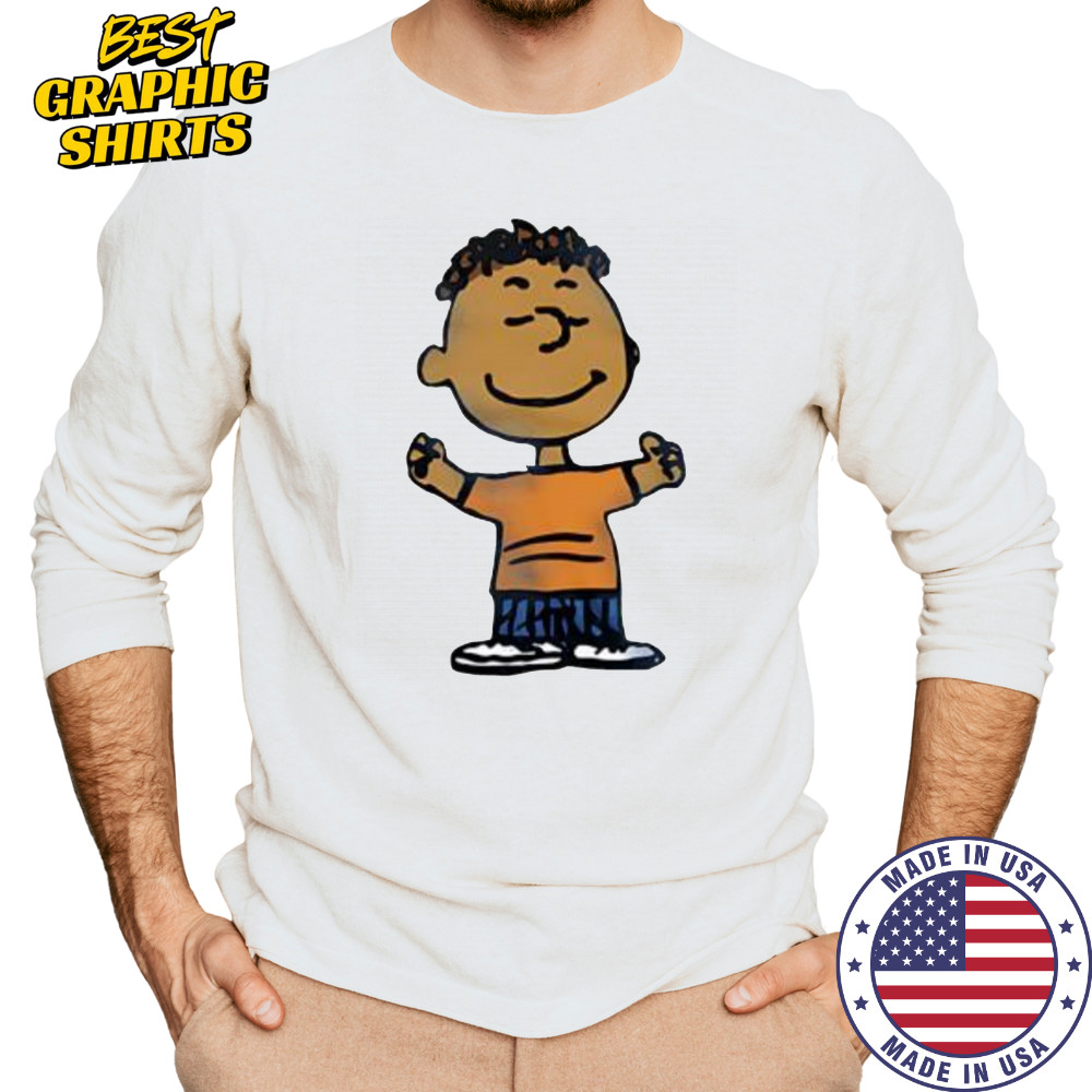 Peanuts Franklin Character cartoon cute shirt Long Sleeved
