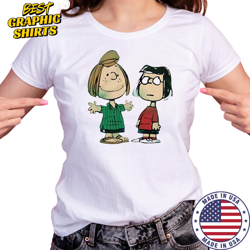 Peanuts Peppermint Patty And Marcie Character cartoon cute shirt Women's T-shirt