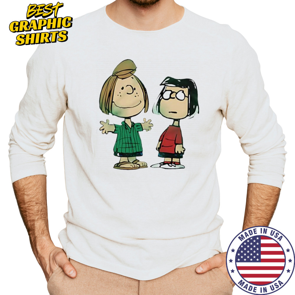 Peanuts Peppermint Patty And Marcie Character cartoon cute shirt Long Sleeved