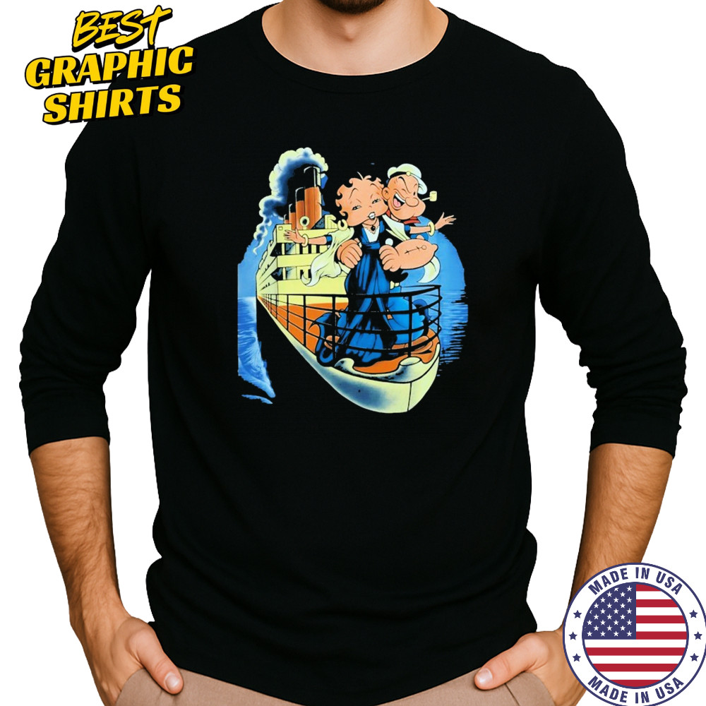 Popeye And Betty Boop Titanic Shirt Long Sleeved