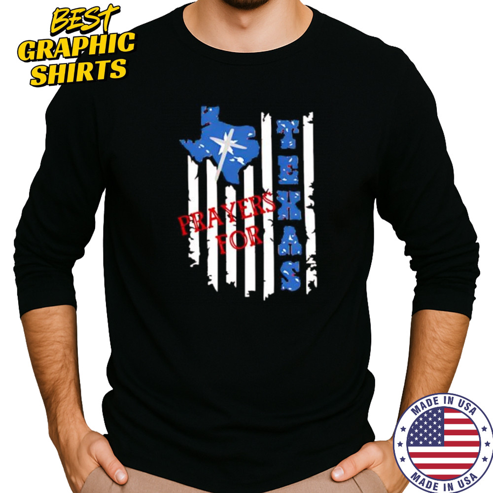 Prayers for Texas patriotic Texas flag shirt Long Sleeved