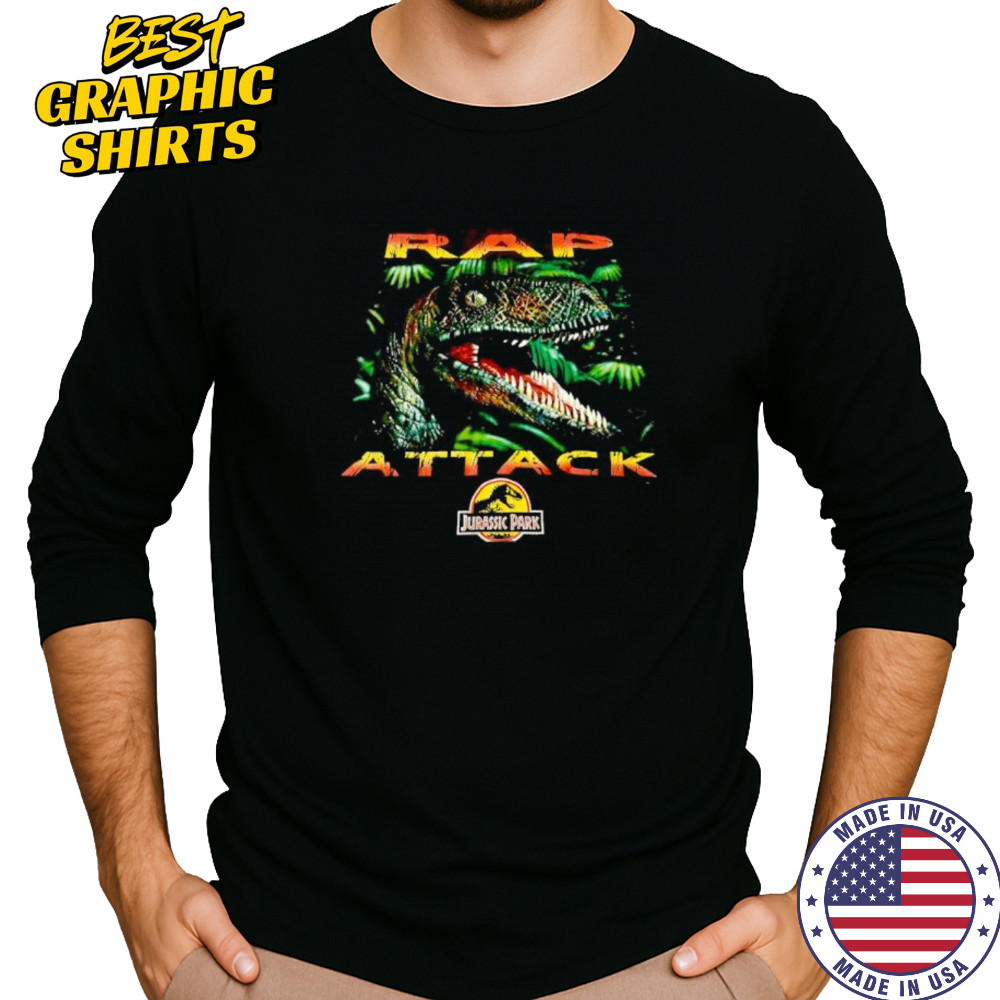 Rap Attack Jurassic Park graphic shirt Long Sleeved