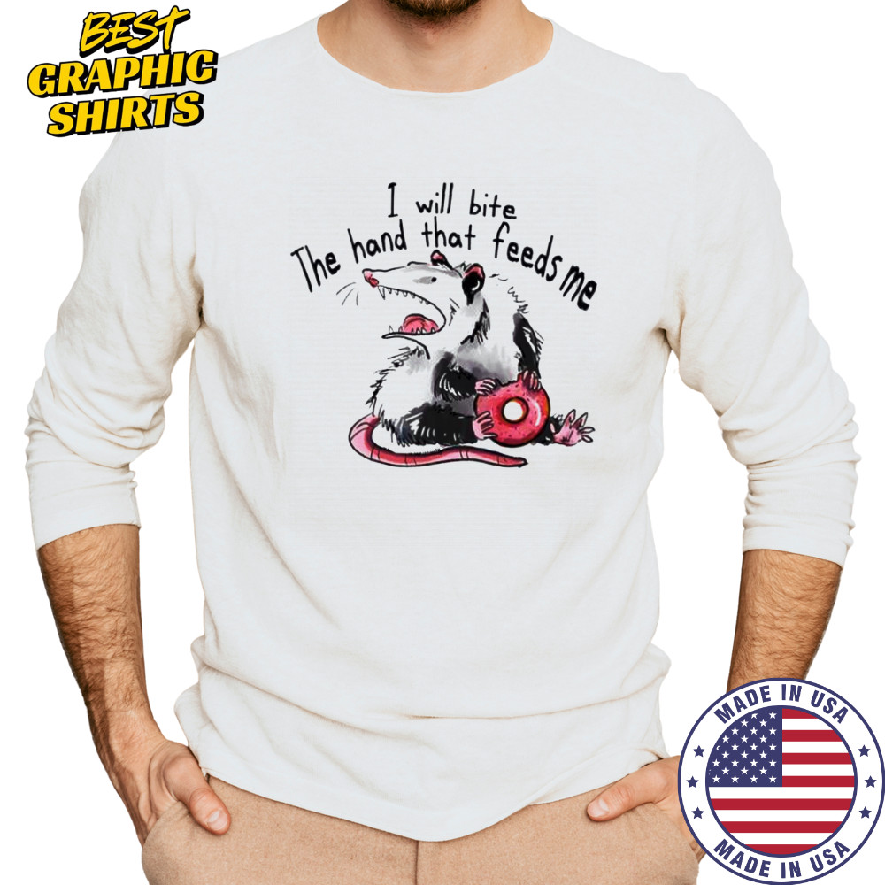 Rat I will bite The hand that feeds me shirt Long Sleeved