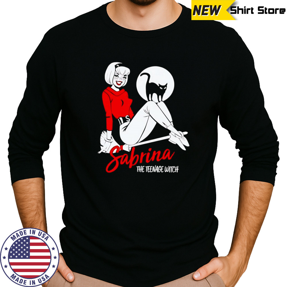 Sabrina The Teenage Witch on Broom shirt Long Sleeved