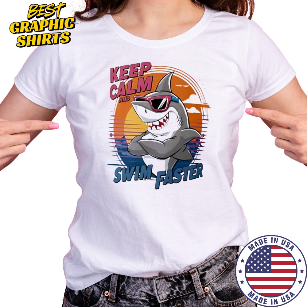 Shark keep calm and swim faster cute shirt Women's T-shirt