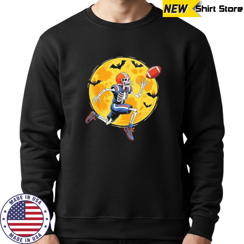 Skeleton football halloween shirt Sweatshirt