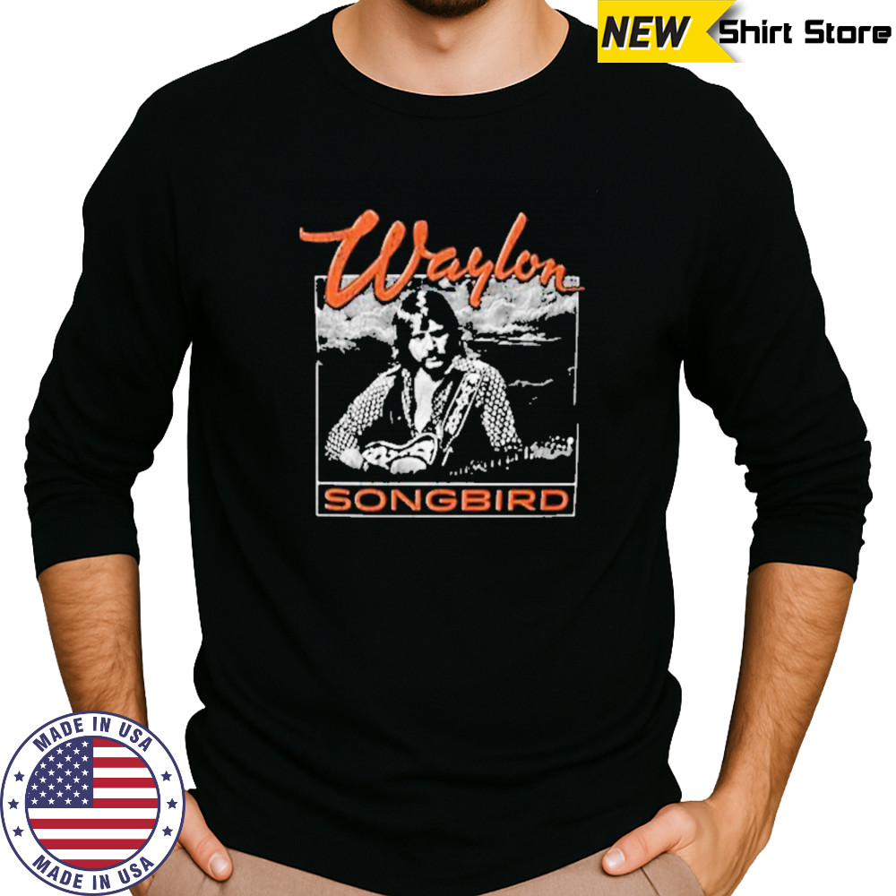Songbird Waylon Jennings Album T-Shirt Long Sleeved