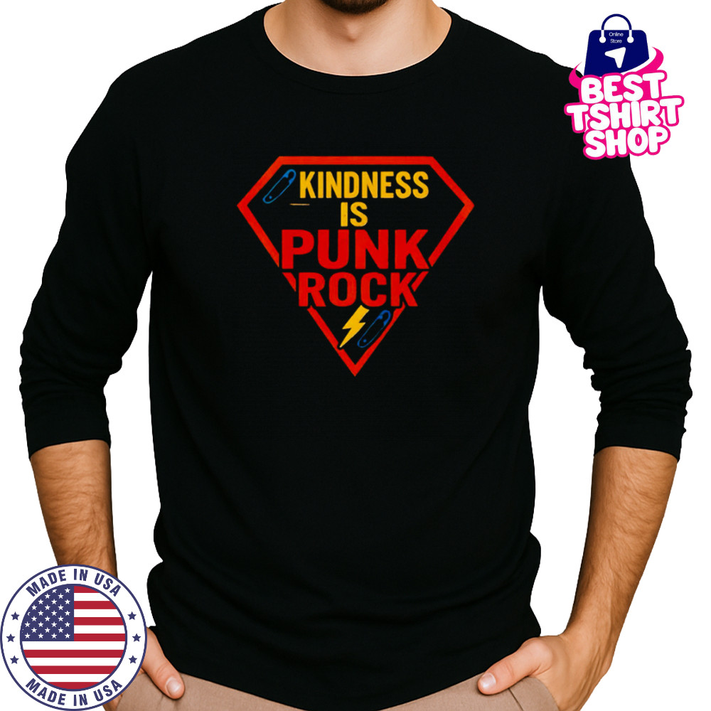 Superman logo kindness is punk rock shirt Long Sleeved