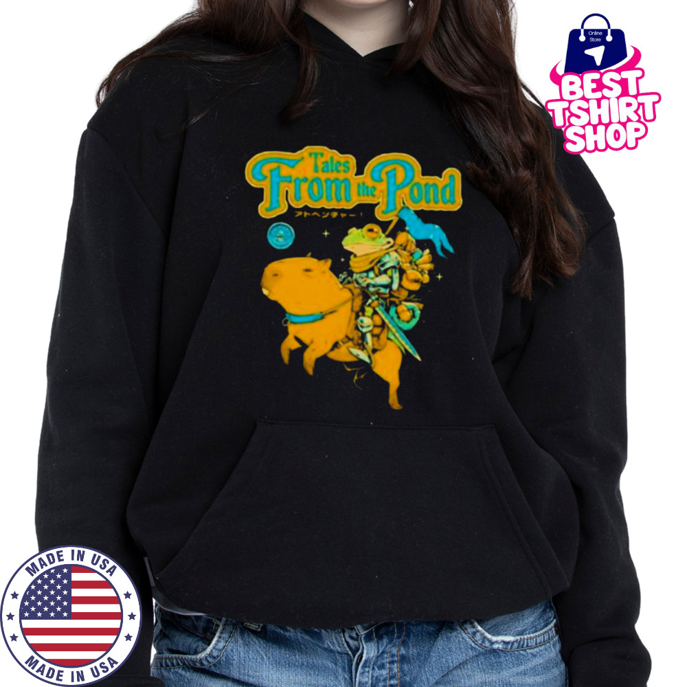 Tales from the Pond Frog riding Capybara shirt Hoodie