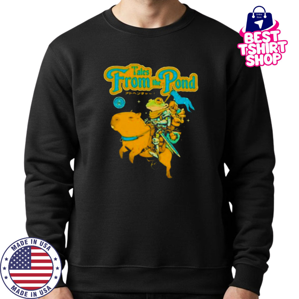 Tales from the Pond Frog riding Capybara shirt Sweatshirt