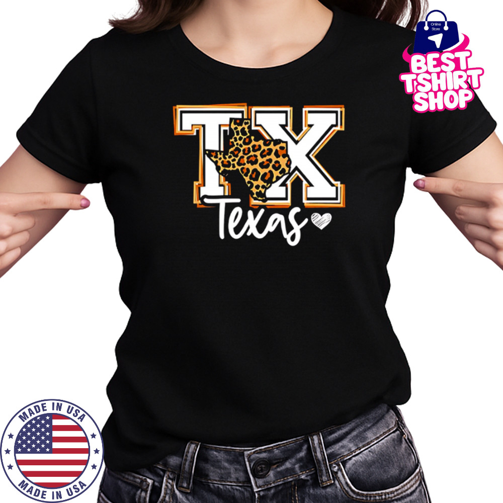 Texas leopard print tx graphic western style shirt Women's T-shirt