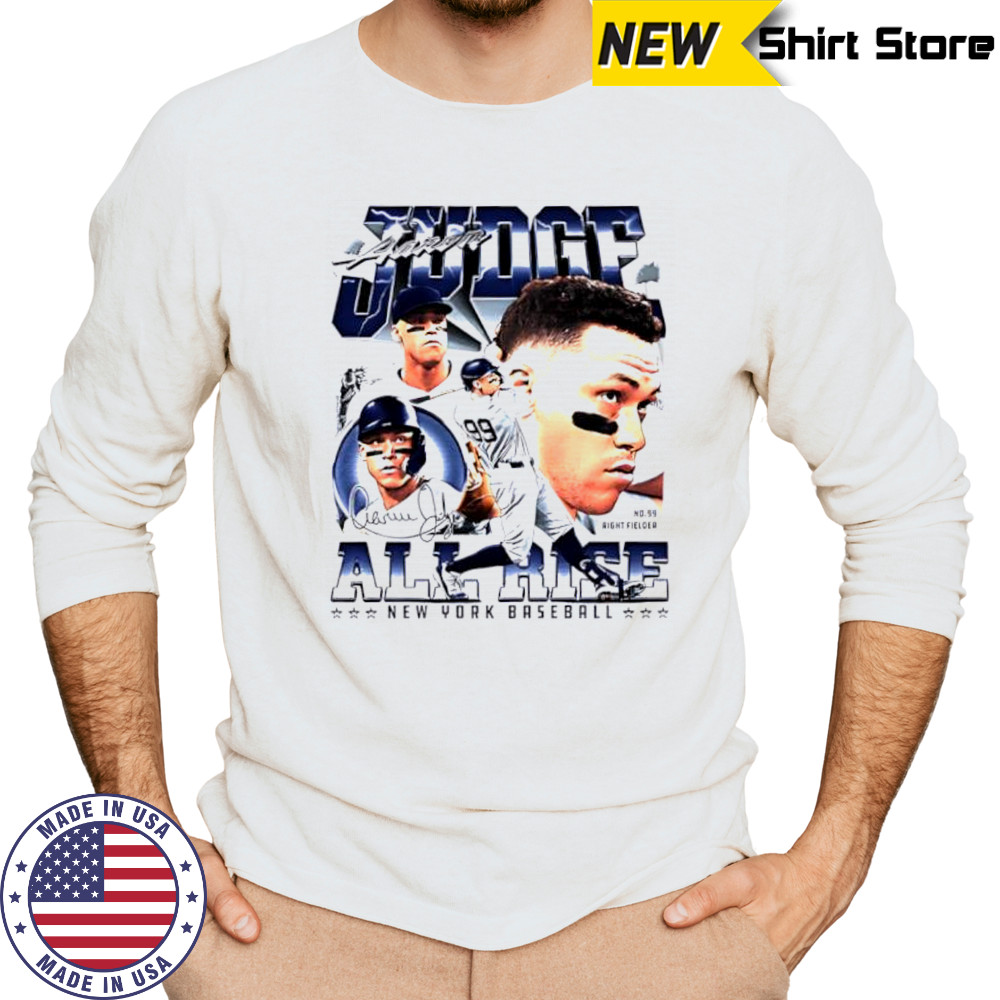 Aaron Judge New York baseball signature no 99 retro shirt Long Sleeved