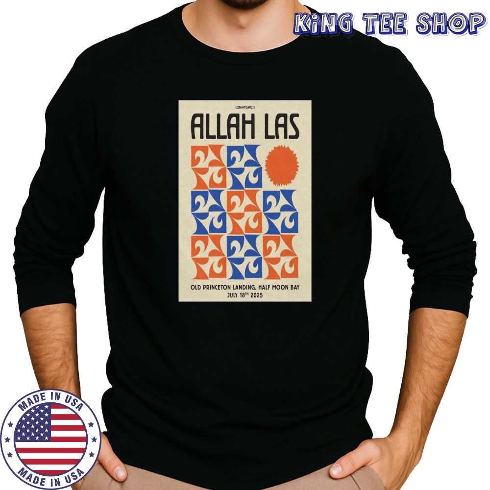 Allah-Las Half Moon Bay CA July 18 2025 Concert Poster T-Shirt Long Sleeved