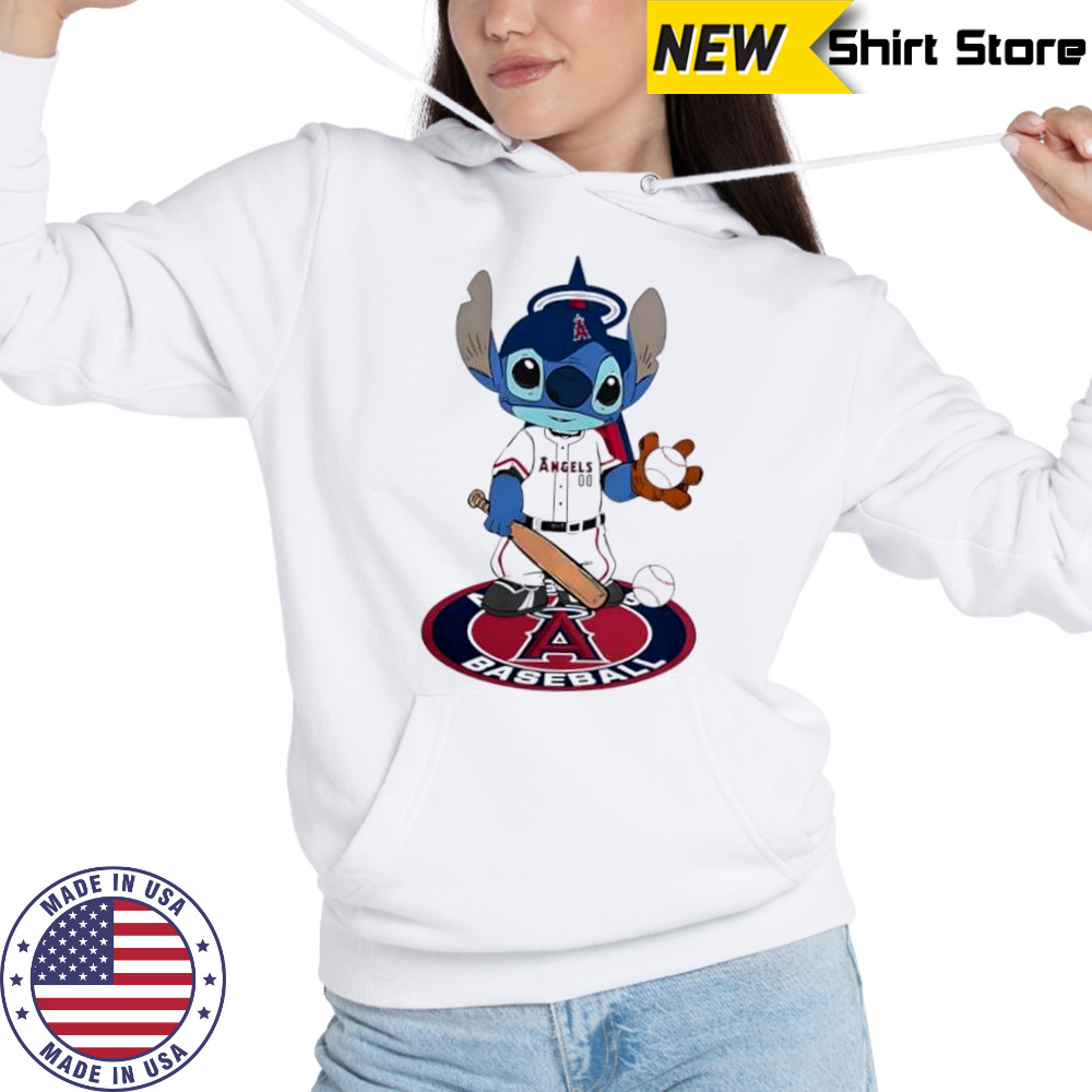 Baby Stitch Player Los Angeles Angels Baseball shirt Hoodie