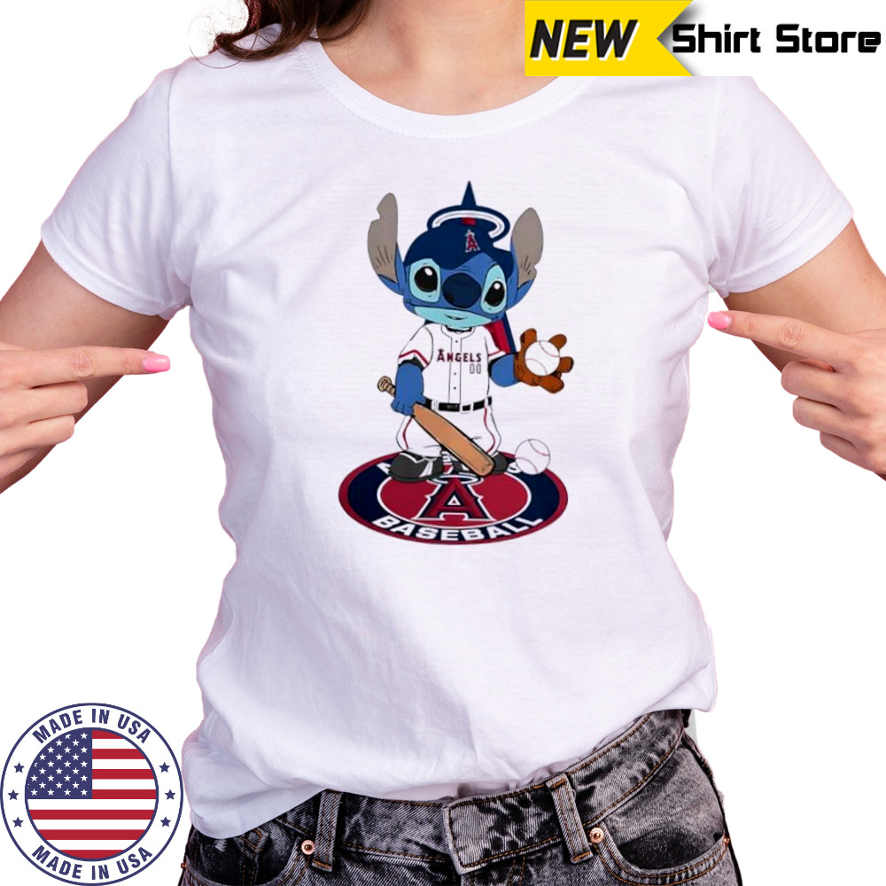 Baby Stitch Player Los Angeles Angels Baseball shirt Women's T-shirt