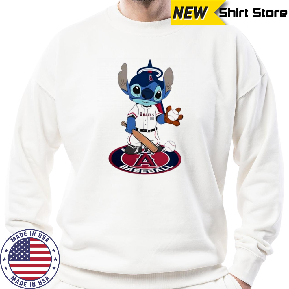 Baby Stitch Player Los Angeles Angels Baseball shirt Sweatshirt