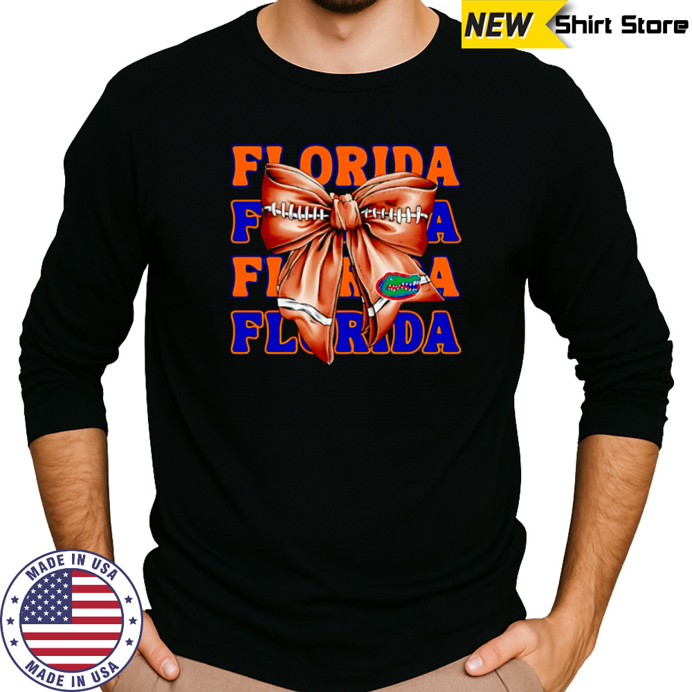 Florida Gators Bow Repeat Design shirt Long Sleeved