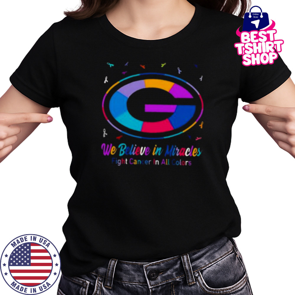 Green Bay Packers we believe in miracles fight cancer in all colors shirt Women's T-shirt