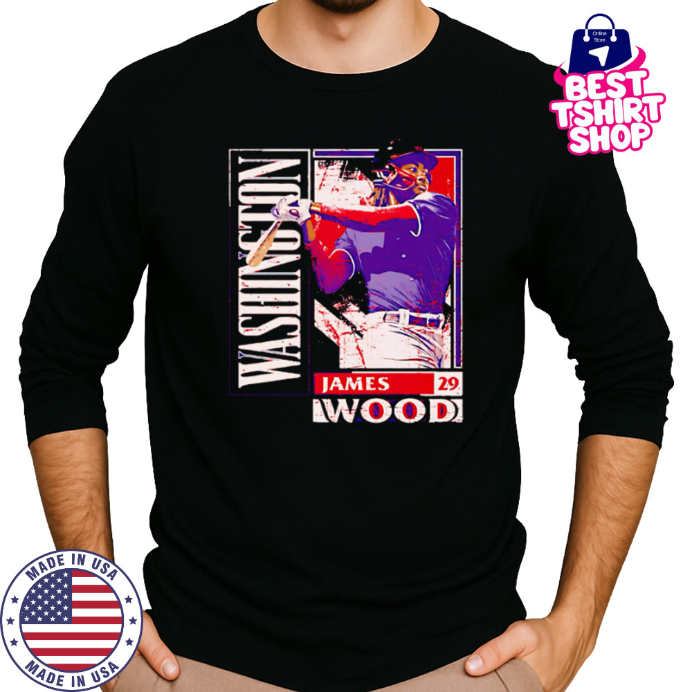 James Wood Washington Card Style vintage shirt Long Sleeved