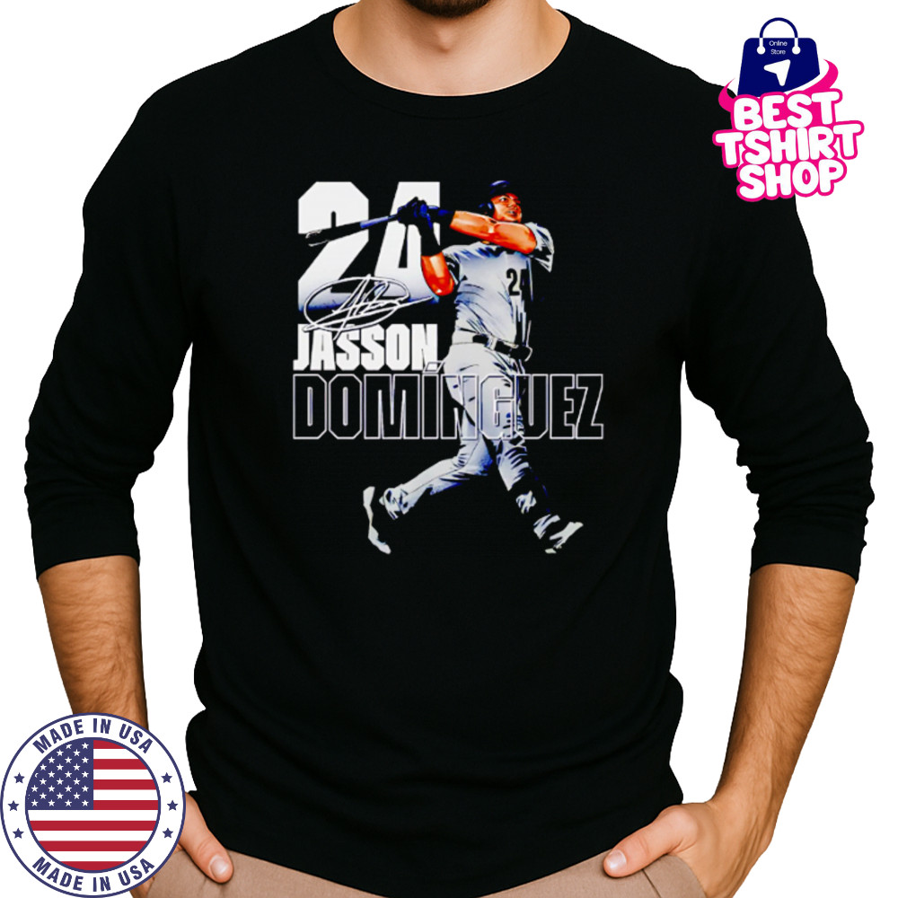Jasson Dominguez 24 New York Yankees Stance signature shirt Long Sleeved