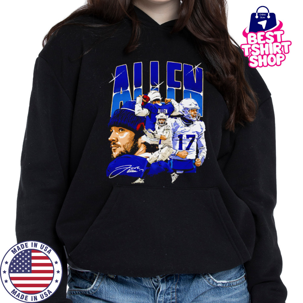 Josh Allen Buffalo Collage signature football shirt Hoodie
