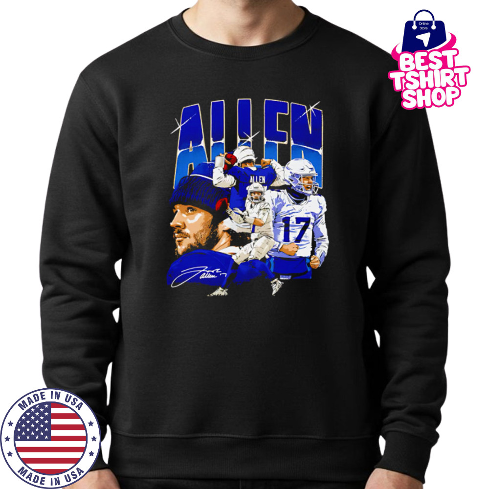 Josh Allen Buffalo Collage signature football shirt Sweatshirt