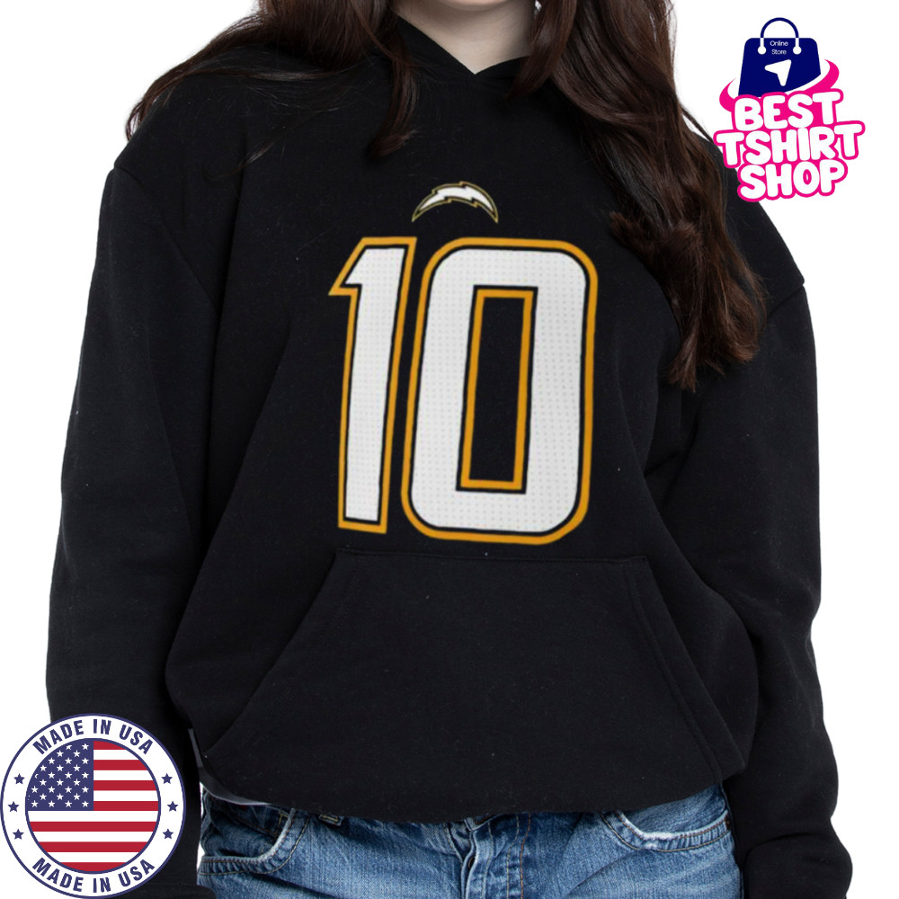Justin Herbert 10 Los Angeles Chargers name and number 2 sided shirt Hoodie
