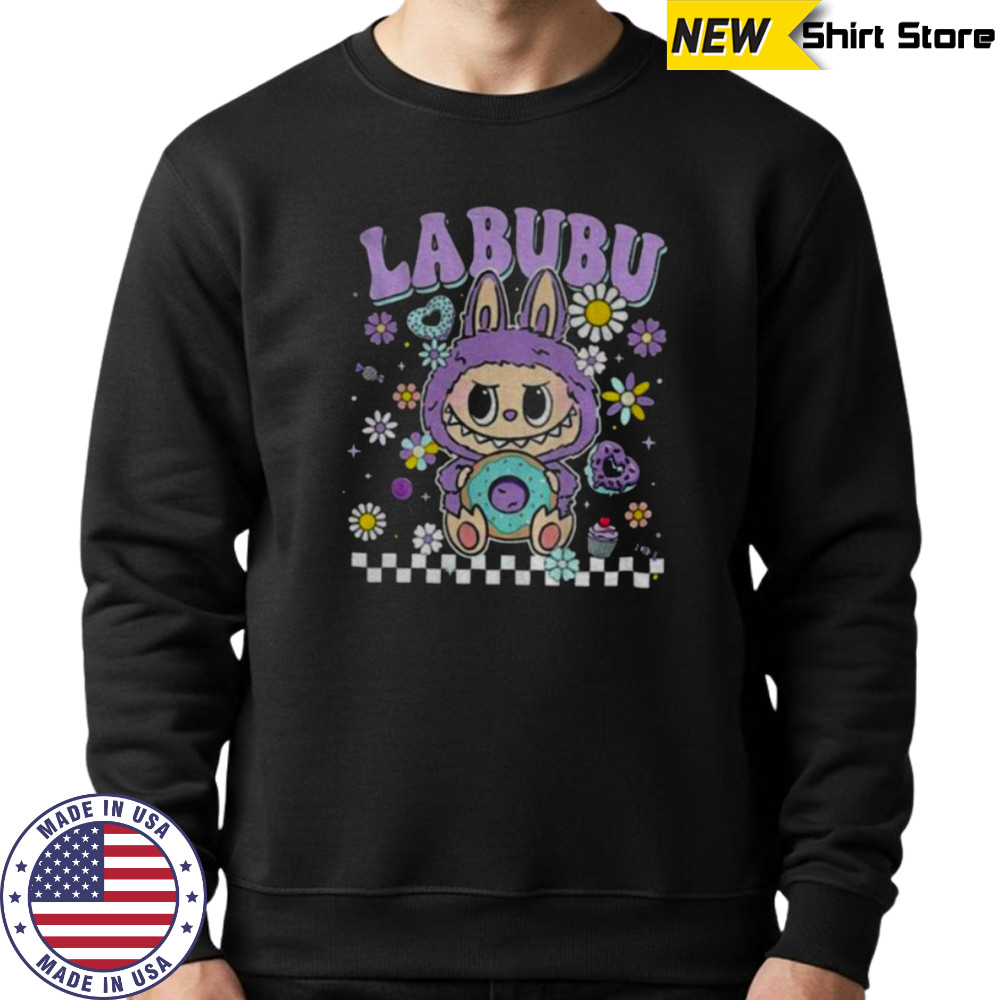 Labubu floral donut pastel cartoon character shirt Sweatshirt