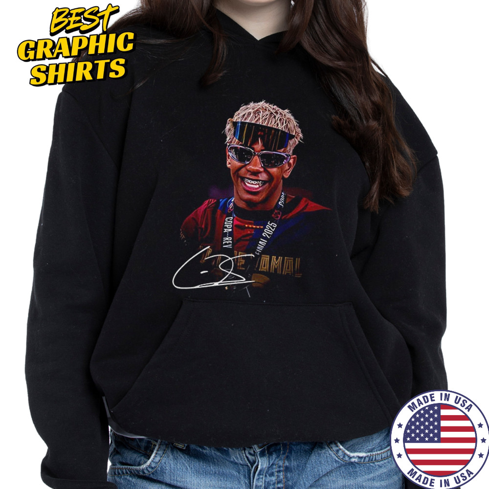 Lamine Yamal Barcelona FC vintage signature shirt Hoodie