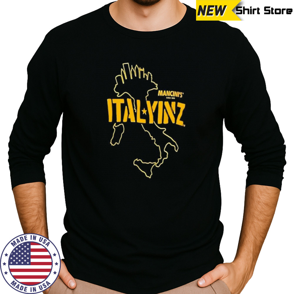 Mancini’s Ital YINZ map shirt Long Sleeved