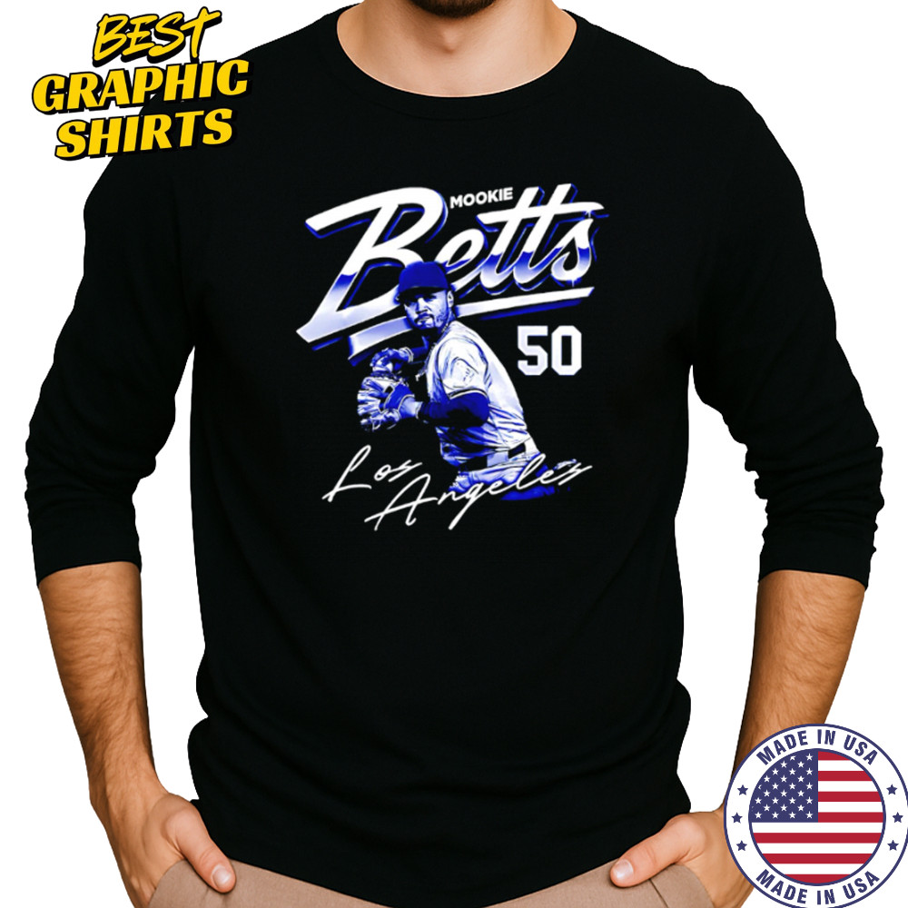 Mookie Betts Los Angeles Dodgers 50 signature shirt Long Sleeved