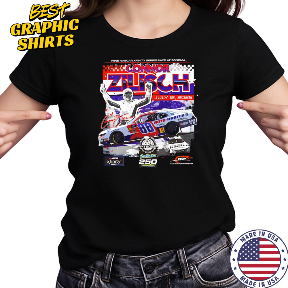 Nascar Connor Zilisch Checkered Flag Sports July 12 2025 signature shirt Women's T-shirt