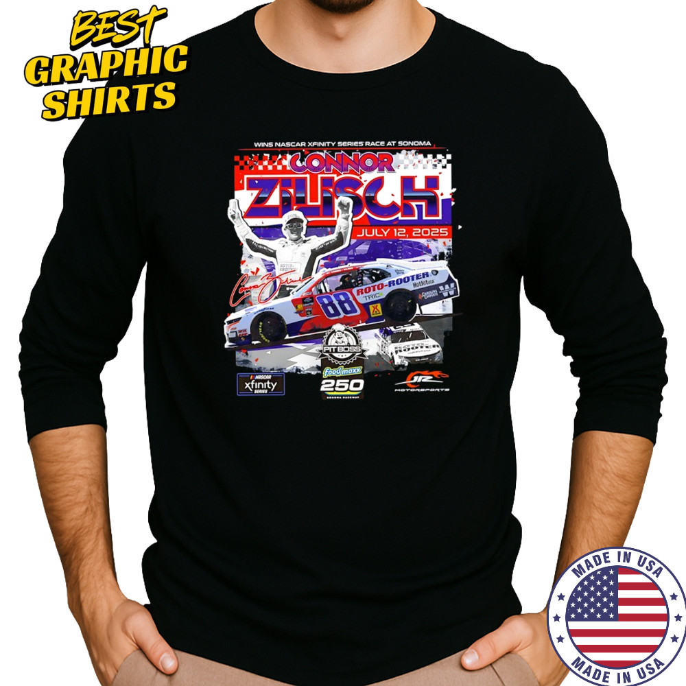 Nascar Connor Zilisch Checkered Flag Sports July 12 2025 signature shirt Long Sleeved