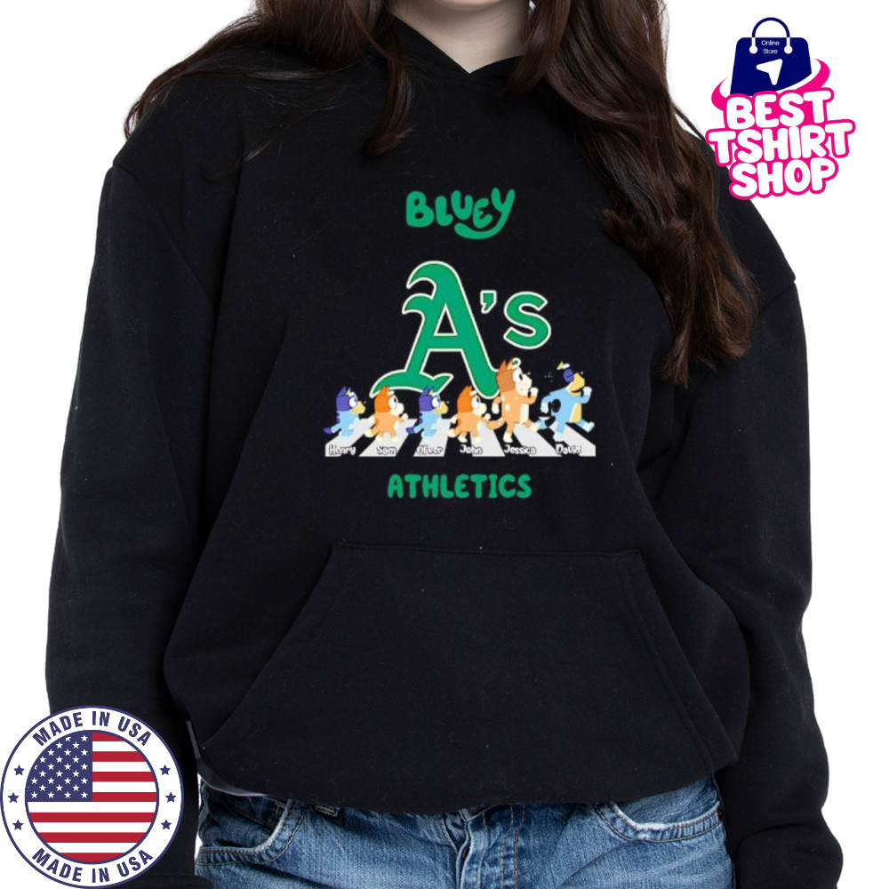 Oakland Athletics Bluey Baseball Fan shirt Hoodie