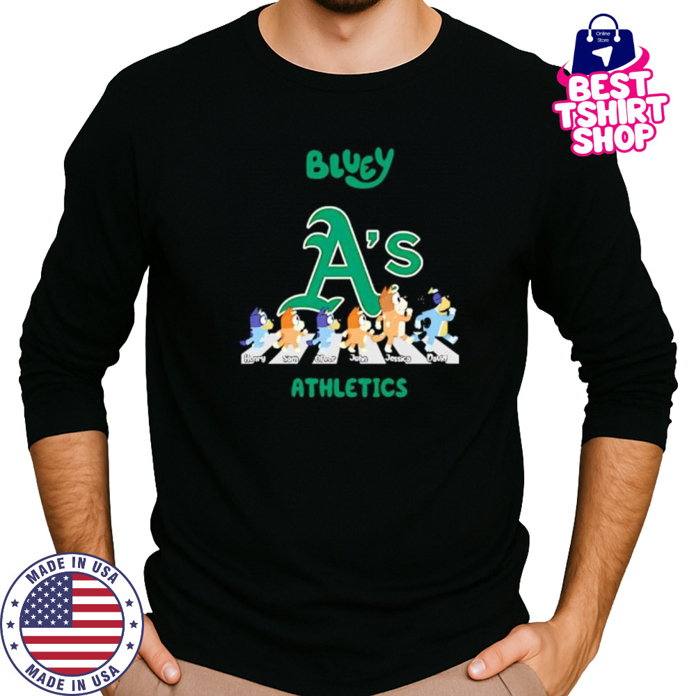 Oakland Athletics Bluey Baseball Fan shirt Long Sleeved