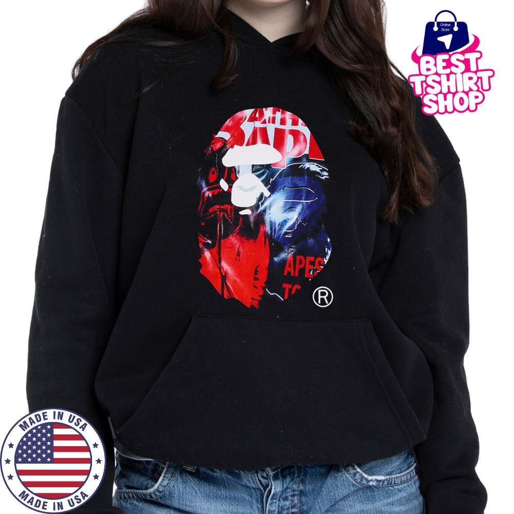 PHOTO PRINT APE HEAD RELAXED FIT Shirt Hoodie
