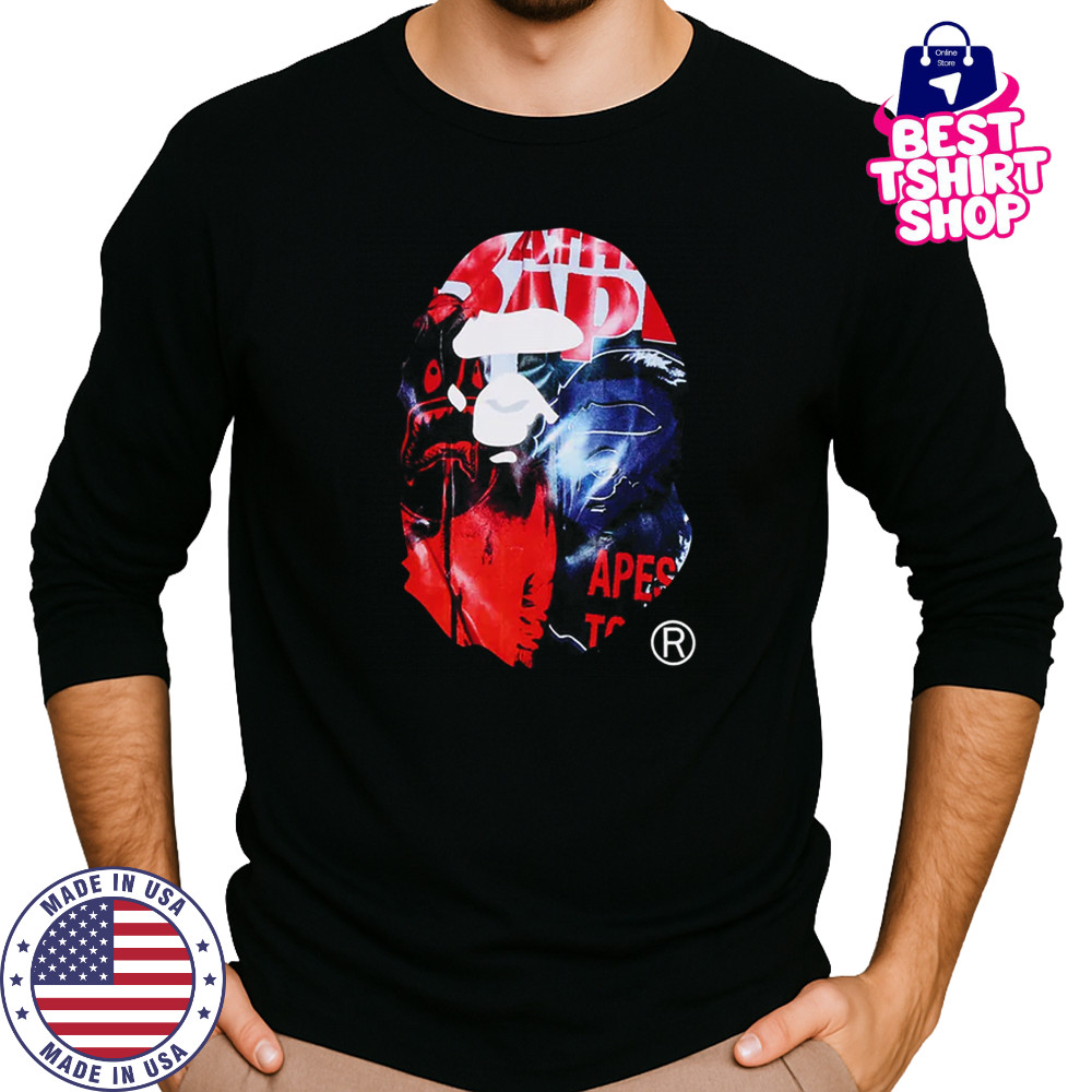 PHOTO PRINT APE HEAD RELAXED FIT Shirt Long Sleeved