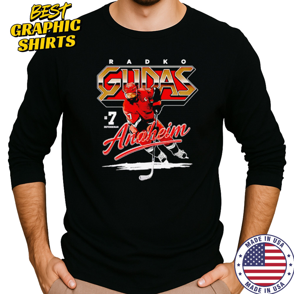 Radko Gudas Anaheim Retro hockey player shirt Long Sleeved
