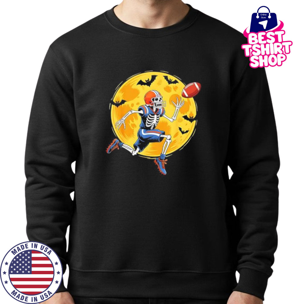 Skeleton football halloween shirt Sweatshirt