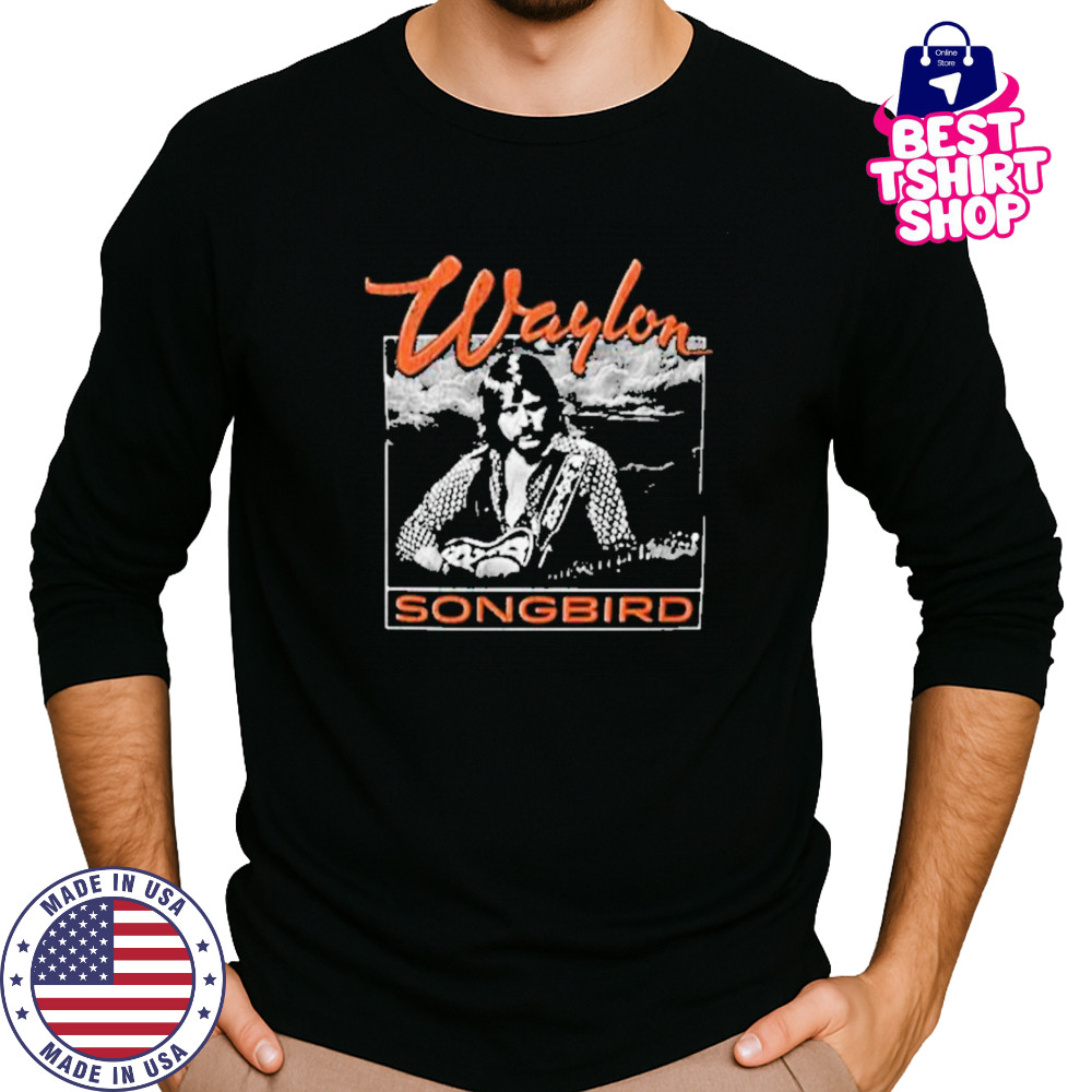 Songbird Waylon Jennings Album T-Shirt Long Sleeved