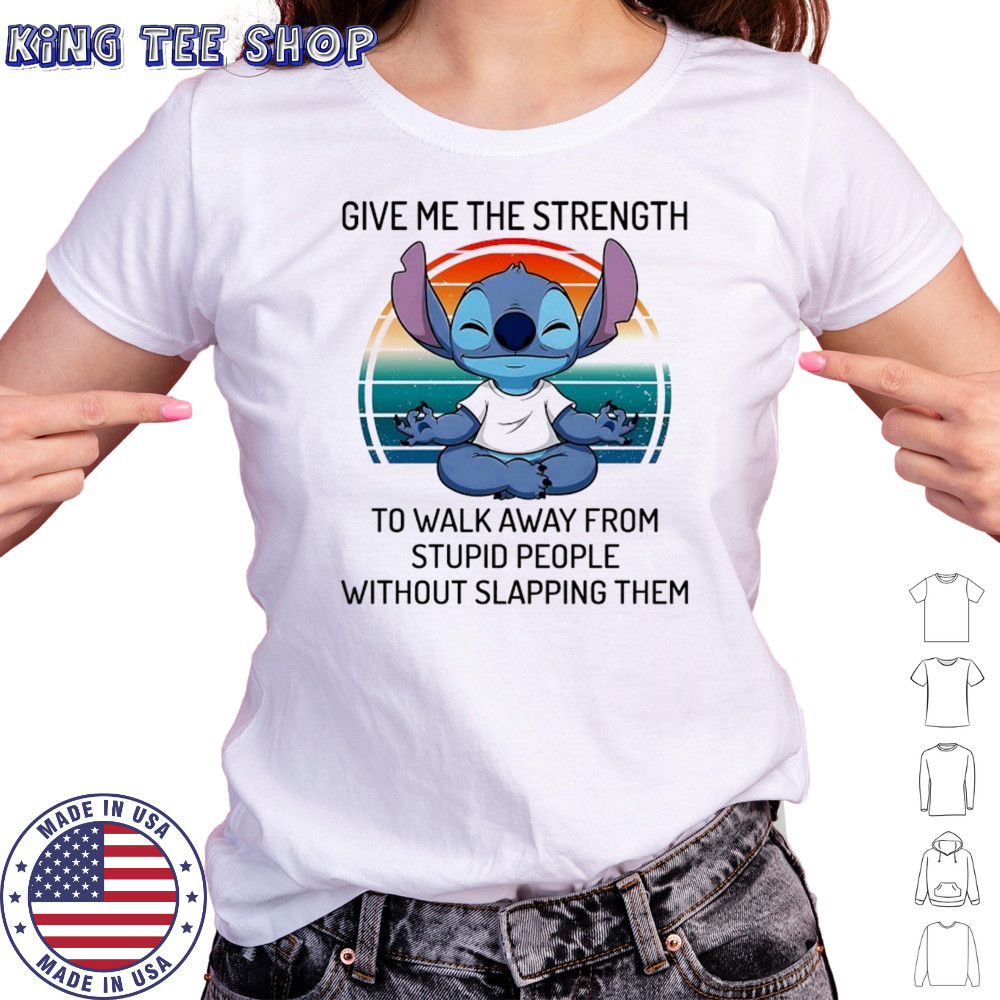 Stitch Yoga give me the strength to walk away from stupid people shirt Women's T-shirt