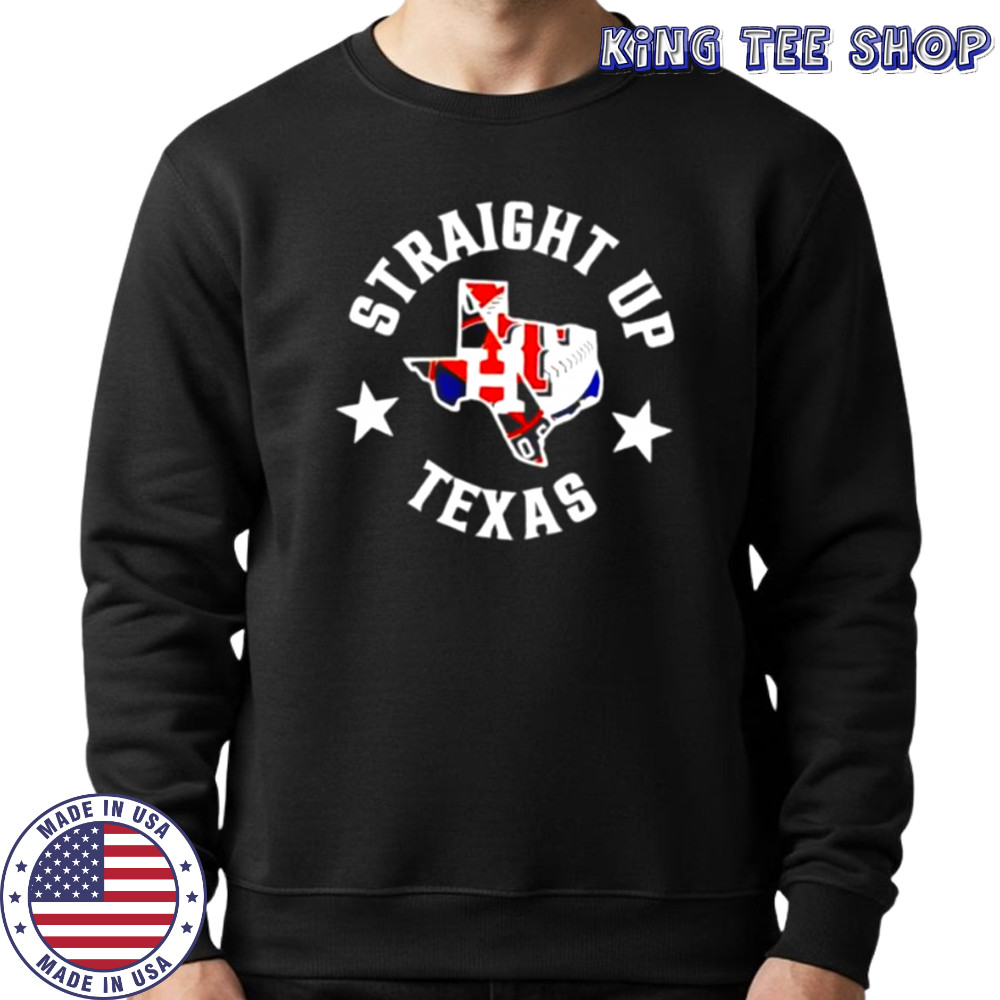 Straight up Texas Rangers and Houston Astros logo 2025 shirt Sweatshirt