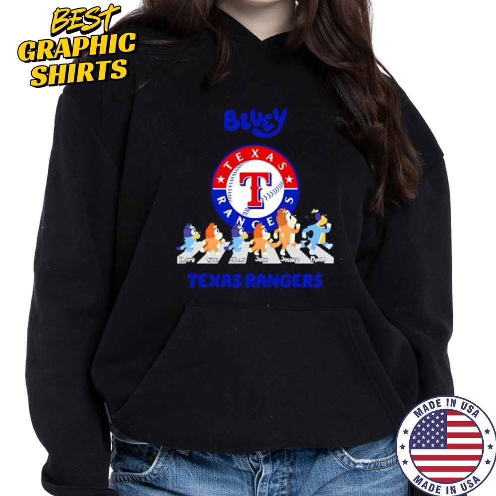 Texas Rangers Bluey Baseball Fan shirt Hoodie